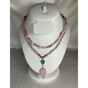 Blush Arrowhead Statement‎ Necklace